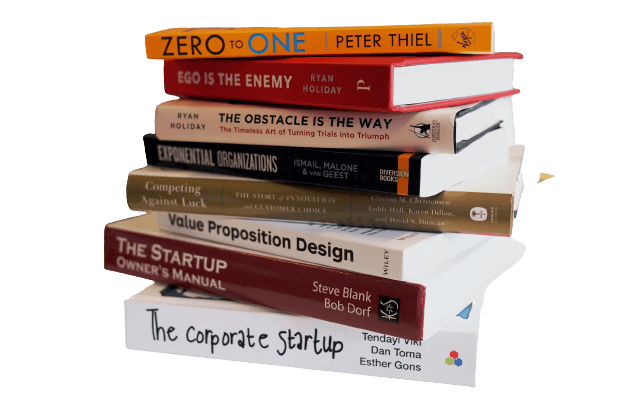 Stack of published books